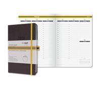 SIGEL L2607 Agenda settimanale Linescape 2026-53 settimane - circa A5 - grigio scuro/giallo - 2 pagine = 1 settimana - copertina rigida - 80 g/m² - 176 p. - certificazione FSC