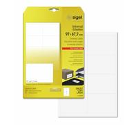 SIGEL LA142 Etichette universali, bianco, 97x67.7 mm (A4), 200 et.=25 fg