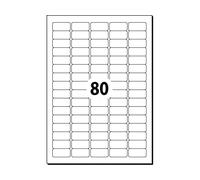 SIGEL LA203 Etichette removibili, bianco, angoli arrotondati, 35.6x16.9 mm (A4), 2000 et.=25 fg