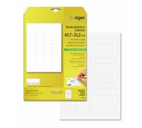 Sigel la204 etichette 45 7 x 21 2 mm carta bianco 1200 pz staccabile etichetta