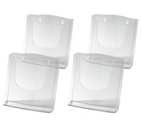 SIGEL LH115 Porta-depliant da parete, in acrilico, con 1 tasca per A4 h, 4 pz4 p