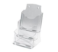 SIGEL LH132 Porta-depliant da tavolo, in acrilico, con 3 tasche per A5, 1 pz