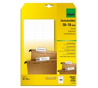 SIGEL LP725 Piece Inserts for suspension files, 5.8 x 1.8 cm, 185 gsm, 180 Piece