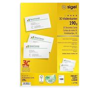 SIGEL LP790, 85x55 mm (A4), Business Cards, 3C, smooth cut all around, 190 gsm,