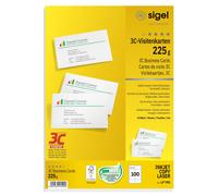 Sigel biglietti da visita stampabili bordi lisci lp795 85 x 55 mm bianco puro