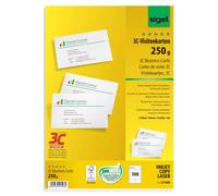 SIGEL LP800, 85x55 mm (A4), Business Cards, 3C, smooth cut all around, 250 gsm,