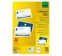 SIGEL LP850 Biglietti da visita, 3C, con taglio netto tutt'intorno, bianco, 85x5