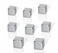 SIGEL Magneti al neodimio Be!Board 1 x 1 cm | B3101, confezione da 8 magneti cubici per lavagne magnetiche, argento