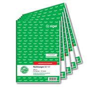 Sigel moduli - fatture A5 con numerazione continua, 1 copia, 5 pezzi 5 pezzi