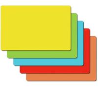 SIGEL MU103 Foglietti a carica elettrostatica - blu/giallo/verde/arancione/rosso - plastica, carta magnetica - per il lavoro interattivo, per evidenziare e fissare sulle whiteboard - 25 pezzo