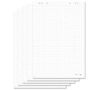 SIGEL MU165 Blocco per lavagna a fogli, a quadretti, 68 x 98 cm, 5 blocchi x 20 fg., bianco