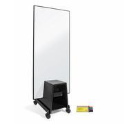 SIGEL MUB18 Set Meet up composto da 1 lavagna mobile 90x180 cm magnetica, scrivibile su entrambi i lati, cornice nera, 1 supporto e 4 marcatori