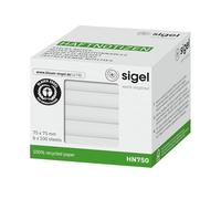 Sigel HN750 - Foglietti adesivi in carta riciclata, 6 x 100 fogli, 7,5 x 7,5 cm, 6 blocchi