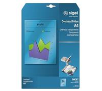 SIGEL IF110 Film InkJet trasparente, per alimentazione automatica, A4, 100 µm, 10 fg