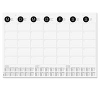 SIGEL H6550 Sottomano di carta- planner mensile - grigio - circa A2-2026/2027/2028 - DE/EN/FR/NL - 12 foglie - certificazione FSC