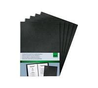 SIGEL SM115/5 Cartellina portamenù con rilegatura ad elastico, nero, per A5, senza stampa, 5 pz