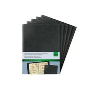 SIGEL SM135/5 Cartellina portamenù con rilegatura a vite, nero, per A5, senza stampa, 5 pz