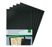 SIGEL SM130/5 Cartellina portamenù con rilegatura a vite, nero, per A4, senza stampa, 5 pz