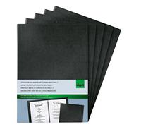 SIGEL SM110/5 Cartellina portamenù con rilegatura ad elastico, nero, per A4, senza stampa, 5 pz