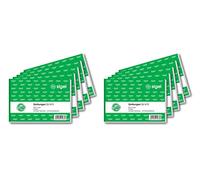 Sigel QU615 blocco di ricevute formato A6 orizzontale, 50 fogli, 1 pezzo 10 pz, 50 fogli 10 pezzi