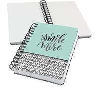 SIGEL JN623 Jolie Taccuino spiralato, Curly Mint, quadretti tratteggiati (lineatura dot), 120 g/m², 16,8 x 21,5 cm, copertina rigida, 240 pagine, verde menta, nero, bianco