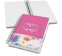 SIGEL JN609 Jolie Taccuino spiralato, Batik Holi, lineatura dot (quadretti tratteggiati), 120 g/m², 16,8 x 21,5 cm, hardcover, 240 pagine, rosa, giallo, blu