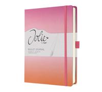SIGEL JB103 Taccuino Bullet Journal A5+, puntinato, copertina rigida, 200 pagine carta 120 g/m² | per hand lettering, organizzazione e journaling | chiusura elastica, rosa/arancione - Jolie