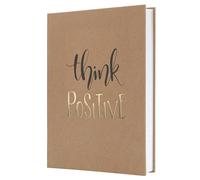 SIGEL JN801 Jolie Taccuino, Pure Positivity, a righe, 15,2 x 20,3 cm, copertina rigida, 192 pagine, marrone, nero, gold