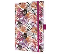 SIGEL JN355 Jolie Taccuino, Apricot Jungle Fever, a righe, 13,5 x 20,3 cm, copertina rigida, 174 pagine, albicocca, viola, viola