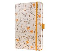 SIGEL JN341 Jolie Taccuino, Bloom Yellow, a righe, 13,5 x 20,3 cm, hardcover, 174 pagine, arancione, verde