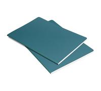 Sigel Quaderno Linescape A5 con copertina morbida | LS304, quadrettato, 68 pagine, blu medio/verde fluorescente, 2 pezzi