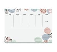 SIGEL JS101 - Sottomano da scrivania in carta da strappare, formato A3, 30 fogli, vegano, in carta prodotta in modo sostenibile, Jolie Rose Inspiration