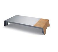 SIGEL SA404 Supporto monitor di design, effetto metallic-legno, acrilico, 52 x 25 x 8 cm