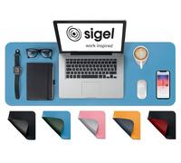 SIGEL SA602 Desk Pad - waterproof - imitation leather - Blue, Green - double sid