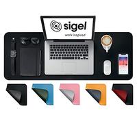 Sigel Sottomano SA604 - impermeabile, similpelle, doppia faccia, nero, 80 x 30 cm