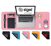 SIGEL SA605 Sottomano, impermeabile, similpelle, rosa, silber, doppia faccia, 80 x 30 cm