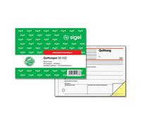 Sigel SD022 Invoice Books 'Quittung' A6 Landscape 2x40Blatt Carbonless Block - F