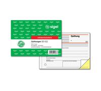 Sigel SD022 Invoice Books 'Quittung' A6 Landscape 2x40Blatt Carbonless Block - F