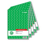 SIGEL SD025/5 - Rapport A5, 2 x 40 fogli, autoscrivente, confezione da 5
