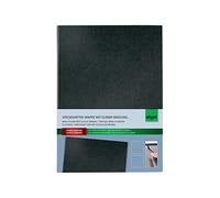 SIGEL SM115 Cartellina portamenù con rilegatura ad elastico, nero, per A5, senza stampa