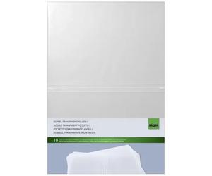 Sigel SM180 Custodia doppia trasparente DIN A4 10 pz.