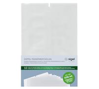 SIGEL SM182 - Confezione da 10 buste trasparenti per bibite, formato A4, con elastico, resistenti e facili da pulire