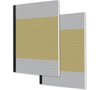 SIGEL SN100 Taccuino, a righe, 80 g/m², circa A5, giallo, copertina flessibile, 200 pagine, sostenibile, 2 pz