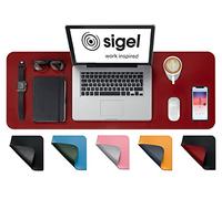 SIGEL SA603 Sottomano, impermeabile, similpelle, rosso, nero, doppia faccia, 80 x 30 cm