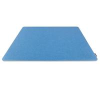 SIGEL SA202 Tappetino per scrivania, in finta pelle con aspetto di lino, 60 x 0,7 x 45 cm, azzurro chiaro/grigio scuro