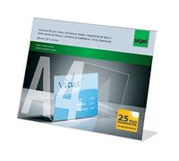 Sigel espositore da tavolo ta211 a forma di l 300 mm x 210 trasparente 1 pz