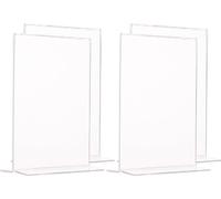 SIGEL TA226 Espositore da tavolo dritto, 10,5x15x5,5 cm, per A6 verticale, per bancone, ristorazione, ufficio, matrimonio, etc, resistente ai raggi UV, acrilico, trasparente, 10 pezzi