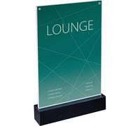SIGEL TA420 Porta-avvisi da tavolo a LED luminous, illuminabile, acrilico, per A