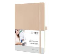 SIGEL CO331 Taccuino premium a righe, A4, copertina flessibile, beige, Conceptum