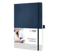 SIGEL Taccuino premium Conceptum A4 con copertina morbida | CO317, a righe, blu, ideale come diario personale, bullet journal, quaderno delle idee o quaderno per la scrittura
